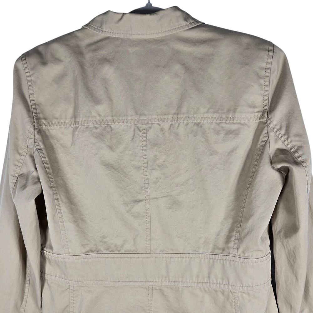 Emanuel Ungaro Liberte Jacket Women Petite 10/44 Khaki Cotton Utility Safari VTG - Picture 9 of 12